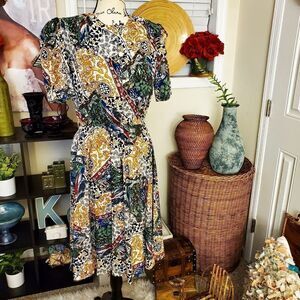 Vintage 80's California Looks Bohemian Vibe Maxi Dress